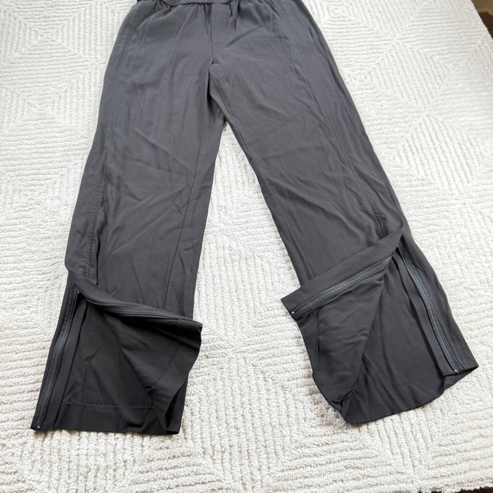 Vince Track Pants Womens M Black Wide Leg Side Zip Quiet Luxury Minimalist Chic - Picture 10 of 16